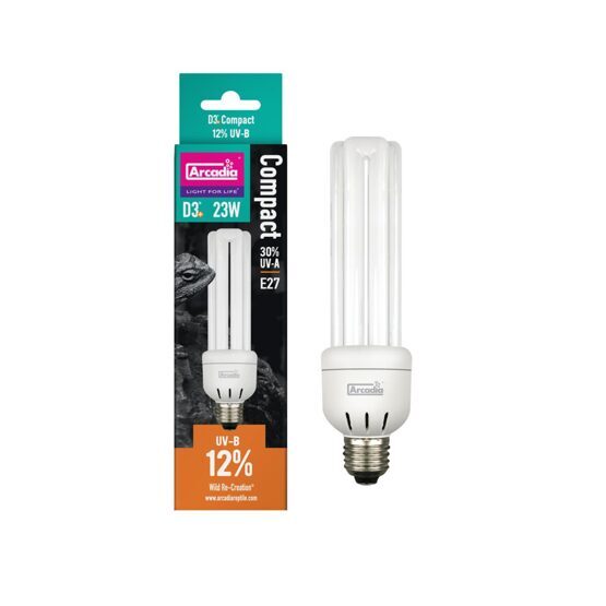 ARCADIA D3+ COMPACT LAMPE 12% UVB 23 WATT