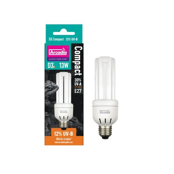 ARCADIA D3+ COMPACT LAMPE MINI 12% UVB 13 WATT